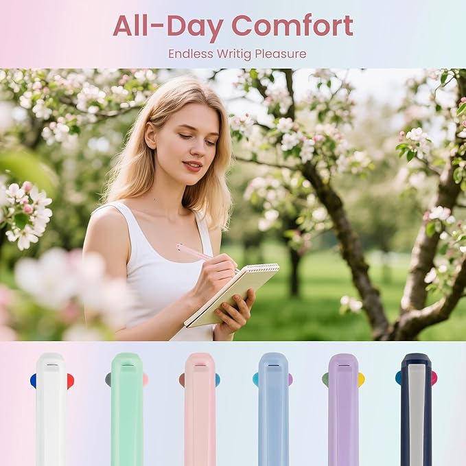 3-in-1 Multicolor Gel Pens, 18 Colors Ballpoint Pen, 0.5mm Gel Pens Fine Point Smooth Writing Pens 6PCS, Cute Nurse Pens Retractable Pens for Dairy, Office, Home, Journaling, Note-Taking, Teacher