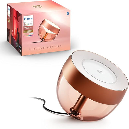 Philips Hue Iris Smart Table Lamp, Copper - White and Color Ambiance LED Color-Changing Light - 1 Pack - Control with Hue App - Compatible with Alexa, Google Assistant, and Apple Homekit