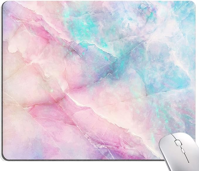 Mouse Pad, Premium-Textured Mouse Mat, Non-Slip Rubber Base Mousepad for Laptop, Computer & PC,9.5×7.9 in,Dream Marble