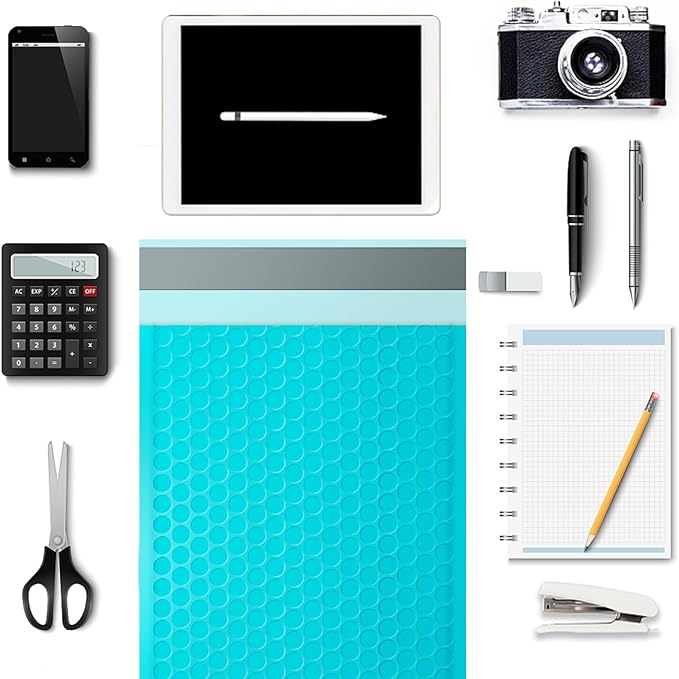 packbabol Bubble Mailers, 6x9 Inch Padded Bubble Mailers Pack of 50 Bubble Envelopes Opaque Self Seal Adhesive Waterproof Bags for Shipping and Packaging (Teal, 6x9-50)