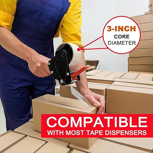 Packing Tape (36 Rolls),2.7mil, Heavy Duty Packaging Tape for Shipping Moving Sealing, 1.88 Inch x 60 yd Per Roll, Total 1080 Yards (36)