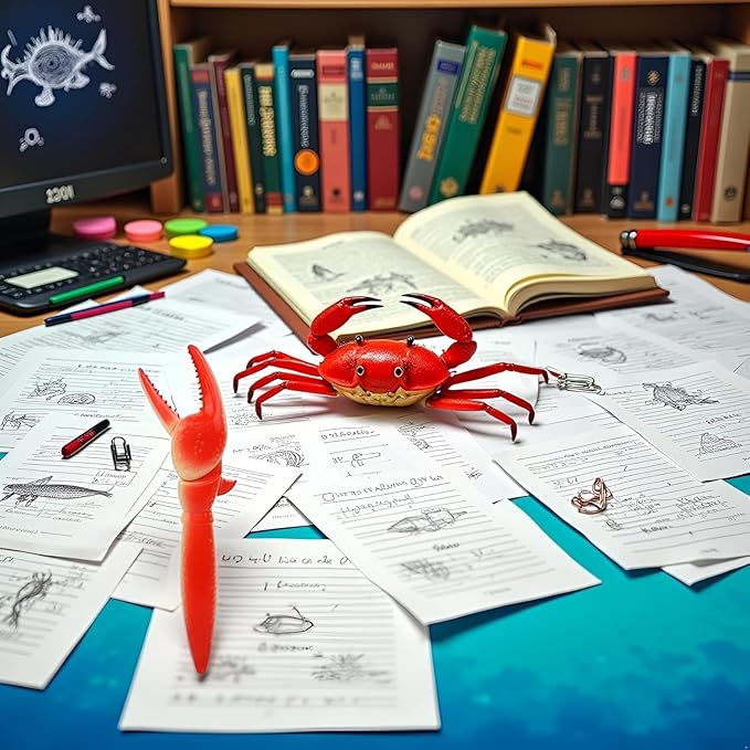 2Pcs Crab Lobster Claw Gel Pens, Ocean Themed Writing Pens, Novelty Office School Supplies