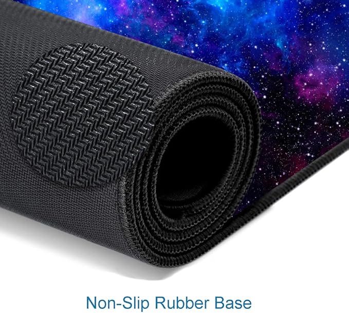 Large Mouse Pad, Extended XL Gaming Mousepad, Non-Slip Rubber Base Keyboard Mouse Mat Desk Pad for Work, Game, Office, Home, 31.5 x 11.8 in, Purple Galaxy, PL230707027