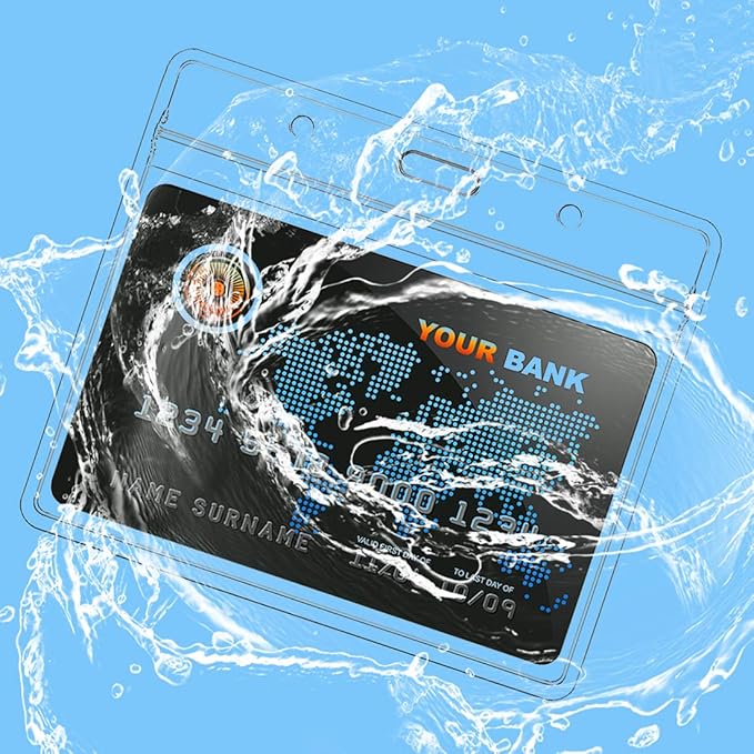 Name Tags Green Lanyards/Badge Holder Pairs Woven Round Lanyard & Horizontal Sealable Waterproof Clear Plastic ID Card Lanyards with id Holder Name Badges (Green, 50 Pack)