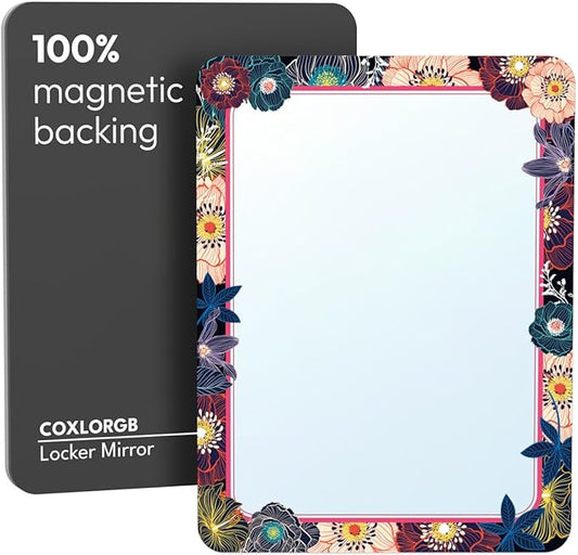 Locker Mirror Magnetic for Girls and School Locker, Strong Magnetic Mirror for Locker, Magnet Mirror for Locker, Locker Accessories, 1 Pack, 5 inxh x 7 inch