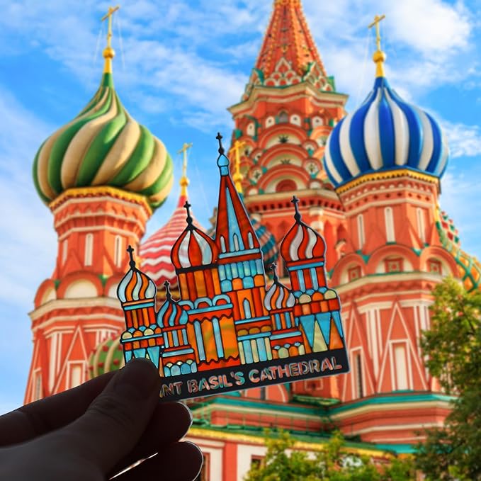 Metal Bookmarks with Transparent Design - Saint Basil's Cathedral Book Mark for Readers, Aesthetic Book Markers for Kids, Teens, Teachers, Students, Gifts for Book Lovers, Writers, Reading Women & Men