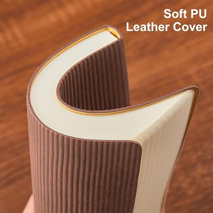 Lined Journal Notebook for Work College Ruled Note Book 5.79"x8.27" A5 PU Leather Daily Journaling 216 Pages for Women Men Writing Home School Supplies Business (Dark Pink)