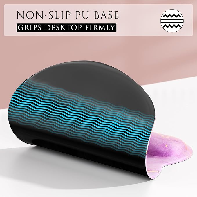 MROCO Ergonomic Mouse Pad with Gel Wrist Rest, Comfortable Mousepad with Smooth Wrist Support Surface and Non-Slip PU Base for Pain Relief, Computer, Laptop, Office & Home, 9.4 x 8.1 in, Pink Marble