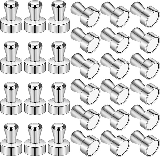 LOVIMAG Fridge Magnets 30Pcs Refrigerator Whiteboard Small Strong Magnet Classroom Kitchen Accessories Decorative Locker Set Decor Must Haves Office Calendar Refrigerador Magnetic Cute Crafts Silver