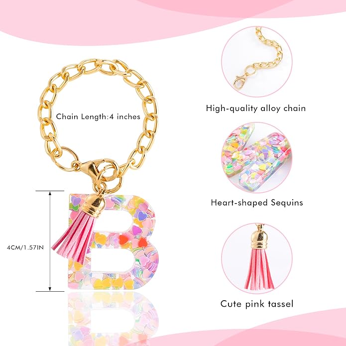 Letter Charm Accessories for Stanley Cup 1 PCS Cute Initial Keychain Handle Charm for Stanley Tumbler for Women