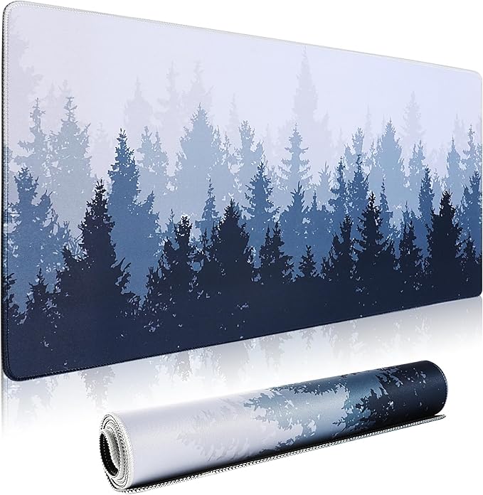 Large Gaming Mouse Pad & Extended XXL Computer Game Mouse Mat, Long Desk Pad with Stitched Edges for Keyboard,Home Office Gaming Work Big Desk Pad (35.4x15.7x0.12IN, 90x40CM),Style C