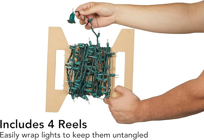 Covermates Keepsakes Light Storage Reel Set - Carrying Handles, Sturdy Build - Holiday Storage, Various