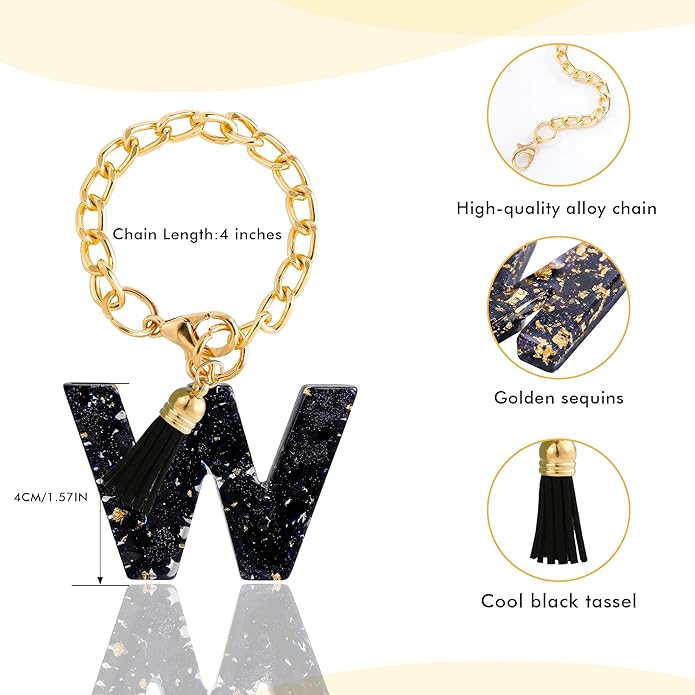 Letter Charm Accessories for Stanley Cup 1 PCS Cute Initial Keychain Handle Charm for Stanley Tumbler for Women