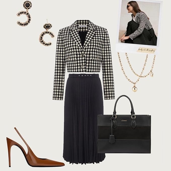 LOVEVOOK Laptop Tote Bag for Women, Work Totes Business Office Computer Briefcase with Clutch Purse