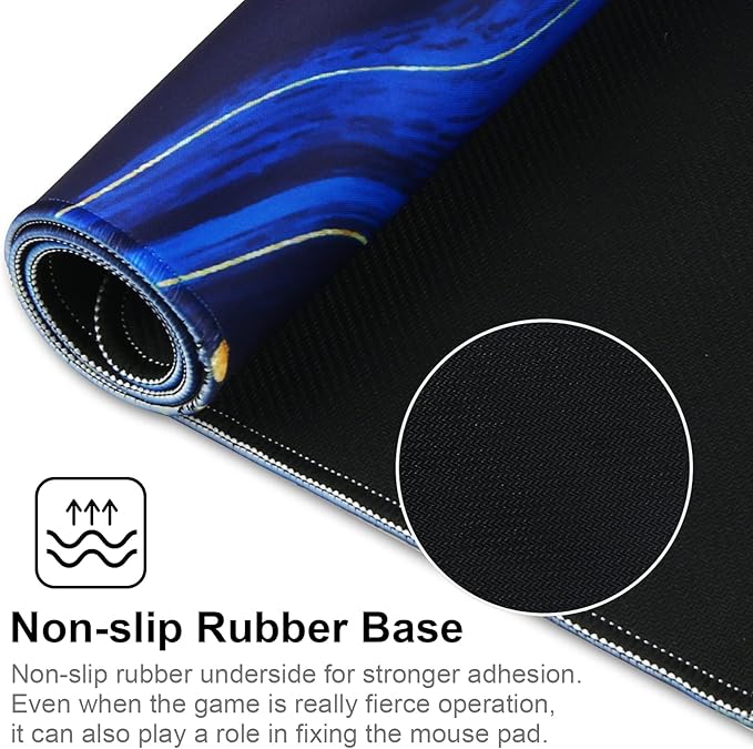 Large Gaming Mouse Pad with Stitched Edges,[27.5x11.8In] Extended Mouse Pad with Non-Slip Natural Rubber Base for Gamer/Desktop/Office/Home 70x30 Quicksand03