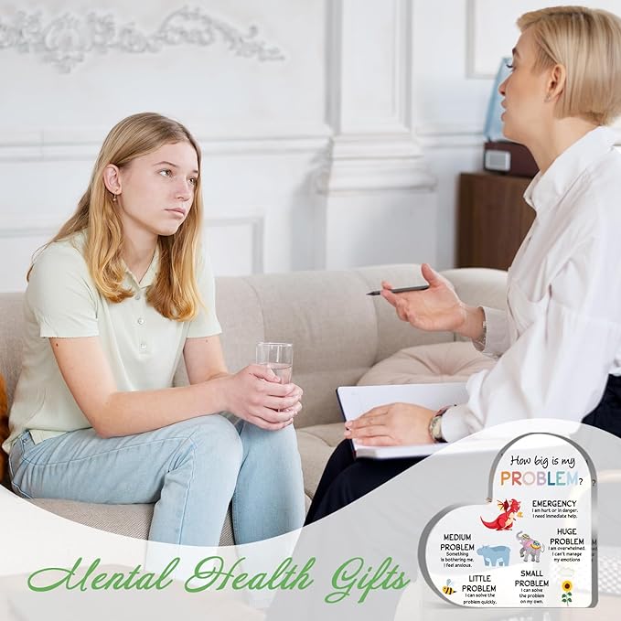 Mental Health Decor, Psychotherapy Affirmations Heart Acrylic Sign, School Counselor Sign, Therapy & Counseling Office Decor, Therapy Mental Health Gifts for Social Worker Classroom School Counseling