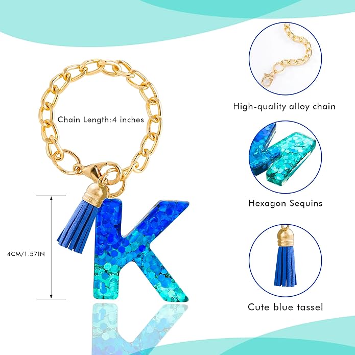 Letter Charm Accessories for Stanley Cup 1 PCS Cute Initial Keychain Handle Charm for Stanley Tumbler for Women