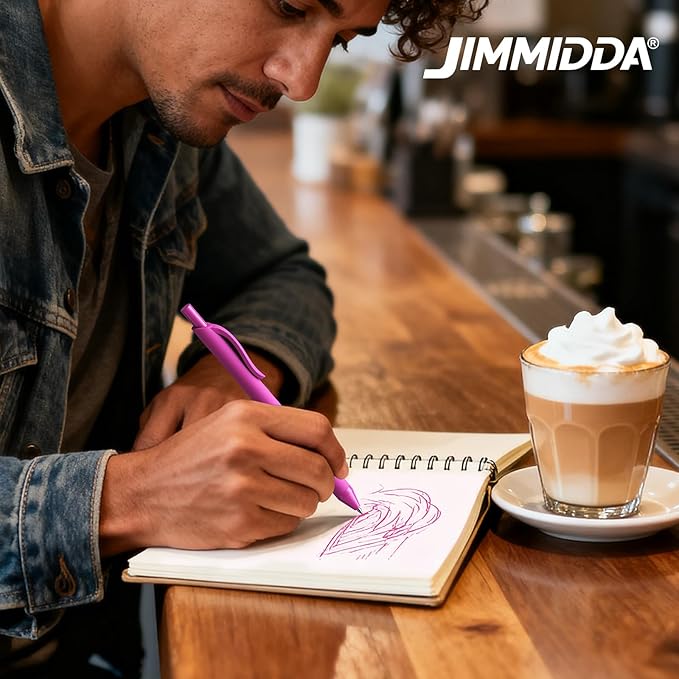 52 Pcs Pens Bulk - 1.0MM Ballpoint Pens Pink Ink | Medium Point Smooth Writing, No Bleed Retractable Ball Point Pen for Office School (Pink - 52Pcs)