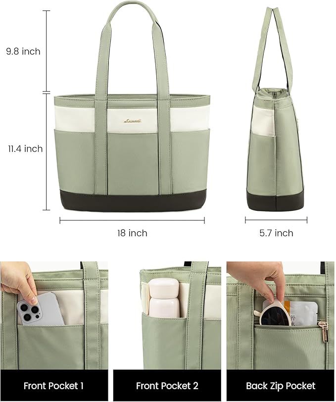 LOVEVOOK Tote Bag for Women，Lightweight Work Bag for Teacher, 15.6 Inch Laptop Bag，Large Shoulder Bag