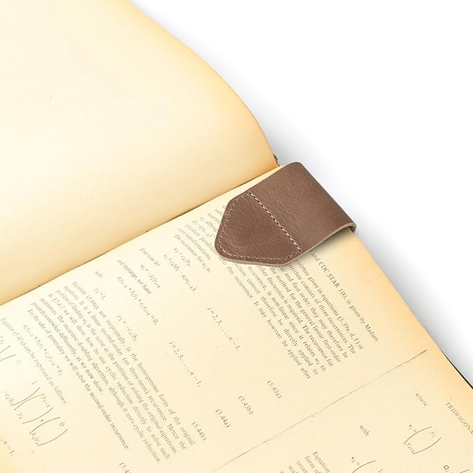 Londo Genuine Leather Handmade Bookmark (Set of 2) (Magnetic, Mink)