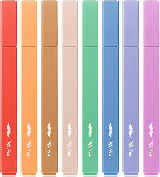 Mr. Pen- Aesthetic Highlighters, 8 Pack, Chisel Tip, Rainbow Rangers, Cute Highlighters Assorted Colors