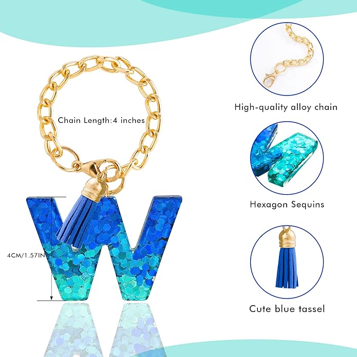 Letter Charm Accessories for Stanley Cup 1 PCS Cute Initial Keychain Handle Charm for Stanley Tumbler for Women