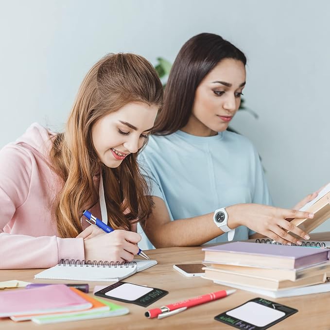 Geyee 24 Pcs Modern Sticky Notes with Funny Pens Fun Notepads for Adults Coworkers Nurse 3 x 4 Inch to Do List Notepads with Sayings Pen for Lab Week Gifts Teacher Office Supplies