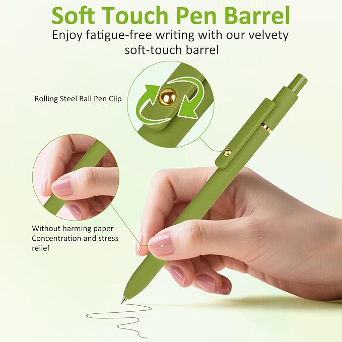 FIOVER Colored Pens, 6 Pack Colorful Gel Pens, Quick-Dry 0.7mm Medium Point for Journaling, Note Taking, Doodling, Aesthetic Office School Supplies, Gifts for Women Men(6PCS Vintage Colorful)