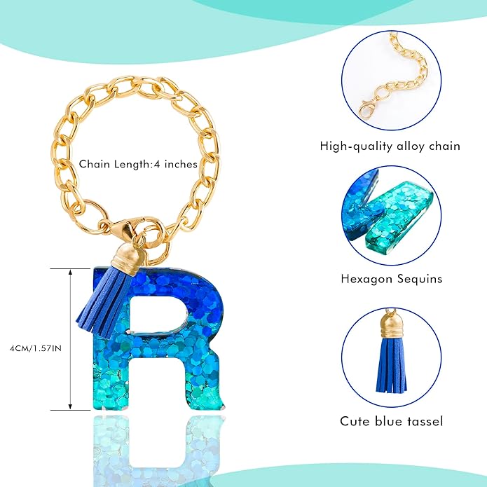 Letter Charm Accessories for Stanley Cup 1 PCS Cute Initial Keychain Handle Charm for Stanley Tumbler for Women