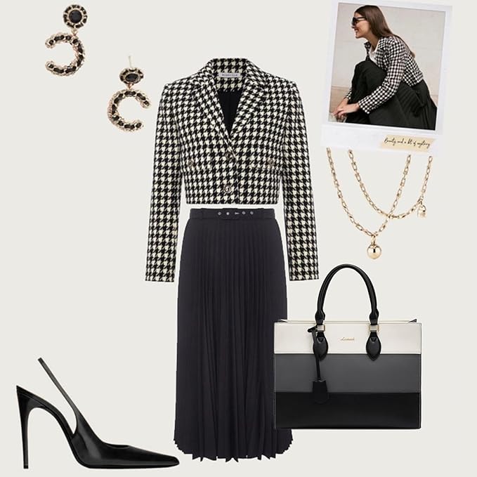 LOVEVOOK Laptop Tote Bag for Women, Work Totes Business Office Computer Briefcase with Clutch Purse