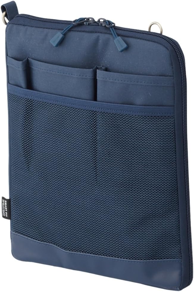 LIHIT LAB Laptop Sleeve, Water & Stain Repellent, Vertical for Backpack, 7.9" x 10.2", Navy (A7682-11)