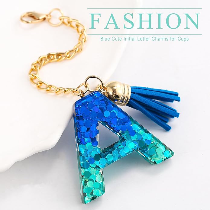 Letter Charm Accessories for Stanley Cup 1 PCS Cute Initial Keychain Handle Charm for Stanley Tumbler for Women