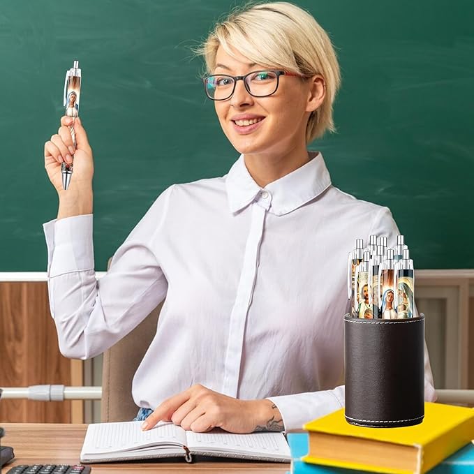 Catholic Saint Ballpoint Pens - 40 Pcs Christian Bible Pens Set for Women Men Jesus Christ Virgin Mary Smooth Ball Point Pen Religious Church Gifts for Home Office Stationery School Supplies