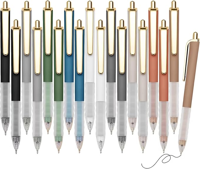 Pens Ballpoint 18-pcs Medium Point Smooth Writing Bulk Pens Black Ink 1.0 mm Journaling Pen Office Supplies for Women & Men