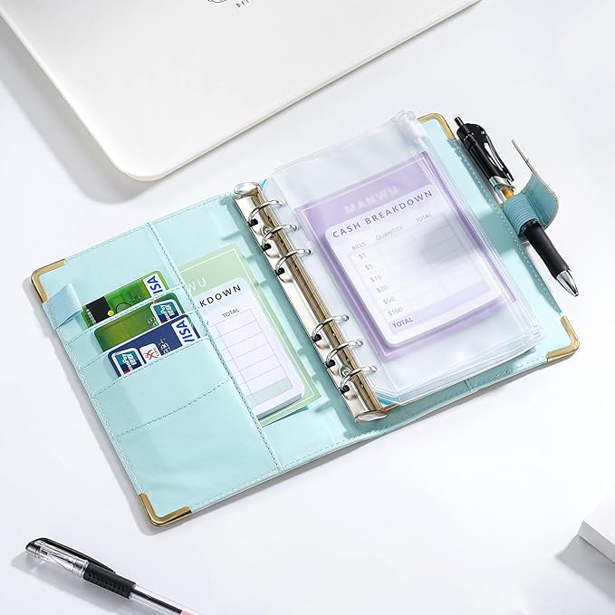 MANWU 2pcs Cash Breakdown Teller Sticky Note Tracker Memo Pad for Budget Planner Journey,Bank Teller Slip Notepad Cash Envelope System Accessory Cash withdraws for budgeting Savings Challenge