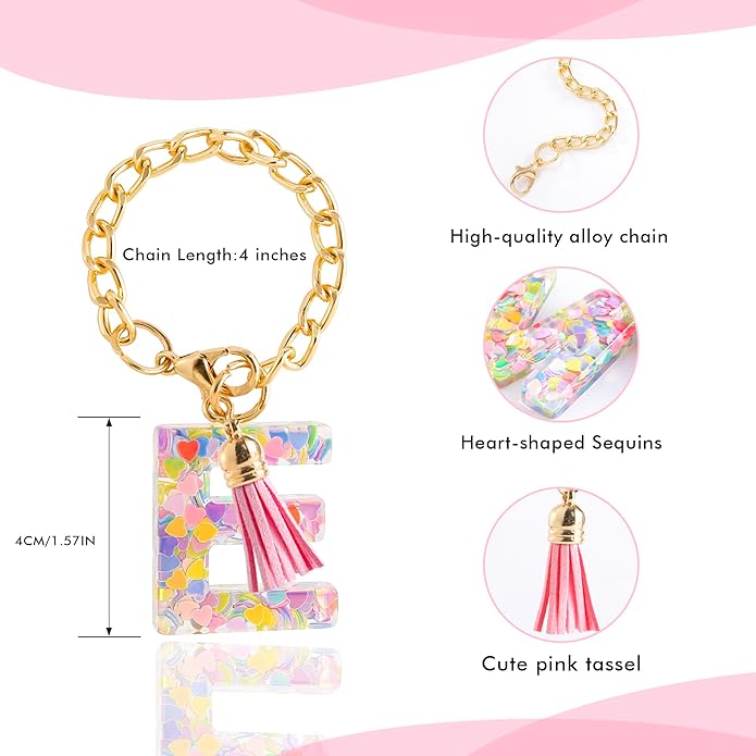 Letter Charm Accessories for Stanley Cup 1 PCS Cute Initial Keychain Handle Charm for Stanley Tumbler for Women