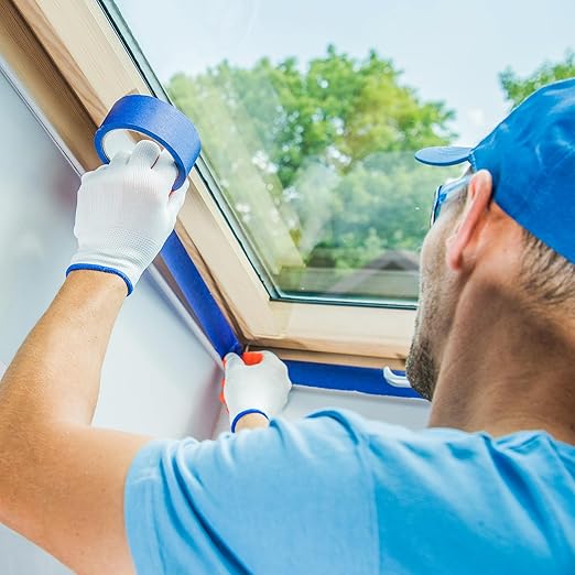 NEOACT 24 Rolls Blue Painters Tape 2 Inch Wide,55 Yards Multi-Surface Residue Free Masking Tape for Walls Painting,Packing,Labeling,DIY Crafts,24 Rolls X 2 Inch X 55 Yards(1320 Yards Total)