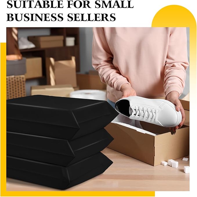 Metronic Large Poly Mailers 17.7x22” 50pcs,Bulk Large Shipping Bags for Clothes,Strong Self Adhesive Shipping Envelopes for Small Business,Waterproof Mailing Envelopes for Packaging Black