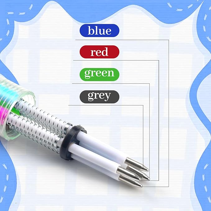 CZWZ 12Pcs Mini Multicolor Pens in One 4-in-1 Cute Pens Bulk for Kids, Ballpoint Pen for Birthdays and Children's Parties, Fun Pen Gifts Assorted Ink Kawaii Pen