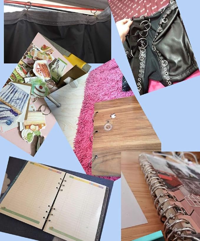 Loose Leaf Binder Rings 1-Inch（100 Pack） Office Metal Book Rings, Nickel Plated Steel Key Rings for School，Sliver