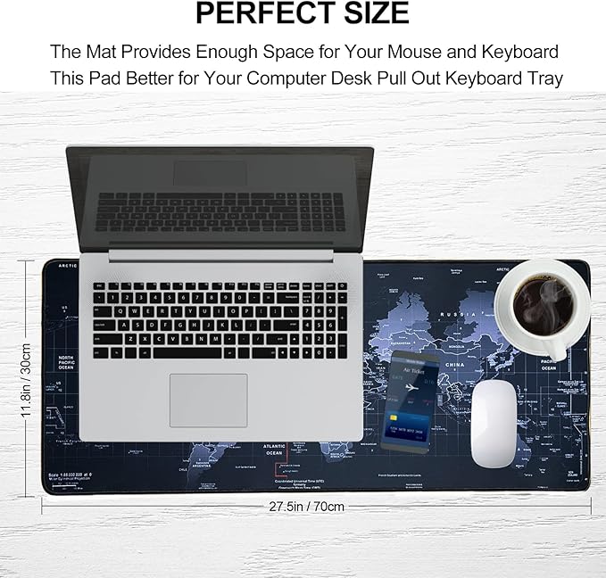 Large Gaming Mouse Pad with Stitched Edges,[27.5x11.9In] Extended Mouse Pad with Non-Slip Natural Rubber Base for Gamer/Desktop/Office/Home-70x30 DiTu