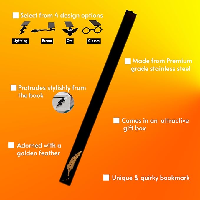 Lightning Bolt Bookmark Wizard Bookmark Metal Bookmark Witch Magic Beautiful Bookmark for Girls, Boys, Kids, Book Club Gift for Teacher Gift Gifts Bookish Gifts for Book Lovers (Lightning)