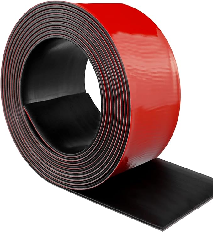 Neoprene Rubber Strips Self Adhesive Solid Rubber Sheets, Rolls & Strips for DIY Gaskets Crafts Pads Seals Warehouse Flooring Rubber Strip with Adhesive Backing (3” Wide x 1/5" Thick x 10' Long)