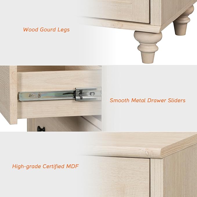 WAMPAT 5 Tier Bookshelf 72" Tall Bookcase with Barn Doors, Large Farmhouse Display Book Shelf with 2 Drawers and Storage Cabinet, Library Wood Bookshelves for Living Room,Kitchen, Light Oak(2PCS)