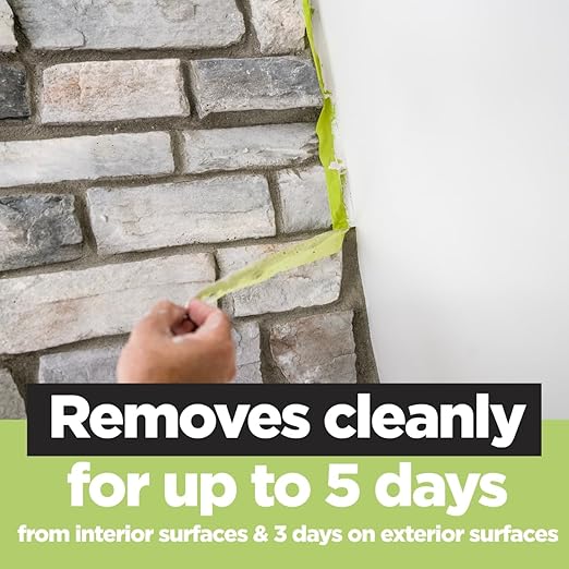 Scotch Rough Surface Painter's Tape 2060-48MP, 1.88 in x 60.1 yd (48mm x 55m), 3-Pack – Strong Adhesive, Clean Removal, Tear-Resistant Masking Tape, for Brick, Concrete, Stucco, Textured Surfaces