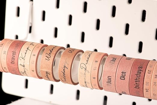 DIVERSEBEE Pastel Washi Tape Set, 5 Rolls Decorative Scrapbook Tape, Cute Craft Tape, Scrapbooking Bullet Journal Supplies, Bible Journaling, Planner Accessories, Gift Wrap Tape (Planner)