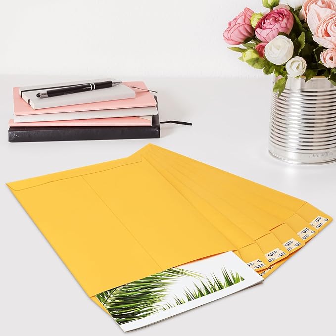 ValBox 10x13 Self Seal Catalog Envelopes 150 Packs Brown Kraft Large Envelopes with Peel and Seal Flap for Mailing, Organizing and Storage