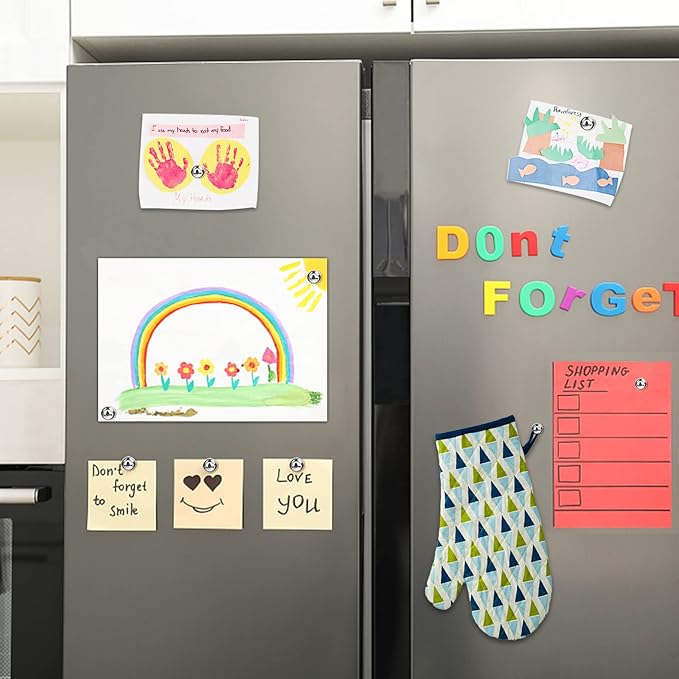 LOVIMAG Fridge Magnets 16Pcs Refrigerator Whiteboard Small Strong Magnet Classroom Kitchen Accessories Decorative Locker Set Decor Must Haves Office Calendar Refrigerador Magnetic Cute Crafts Silver