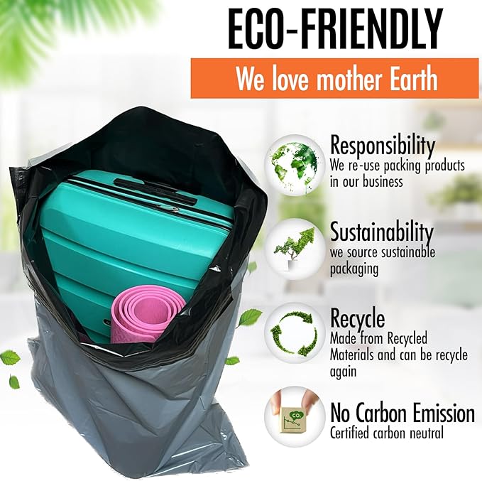 Large Shipping Bags | Jumbo Poly Mailers for clothes | Strong Thick Mailing Bags with Self Adhesive | Self Sealing Shipping Envelopes (17x24-10 Bags)