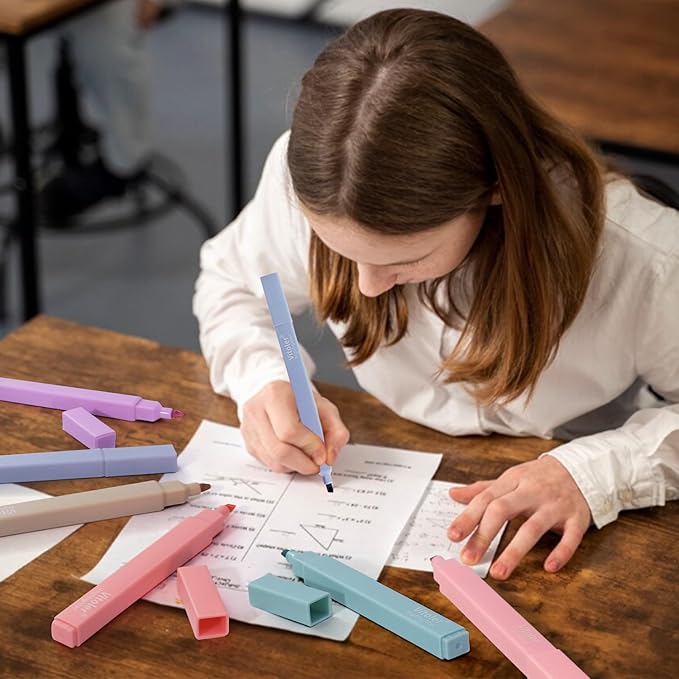 Bible Highlighters,8 Colors pastel highlighters, Cute Pens with Chisel Tip for Journaling Office School Bible Study Supplies